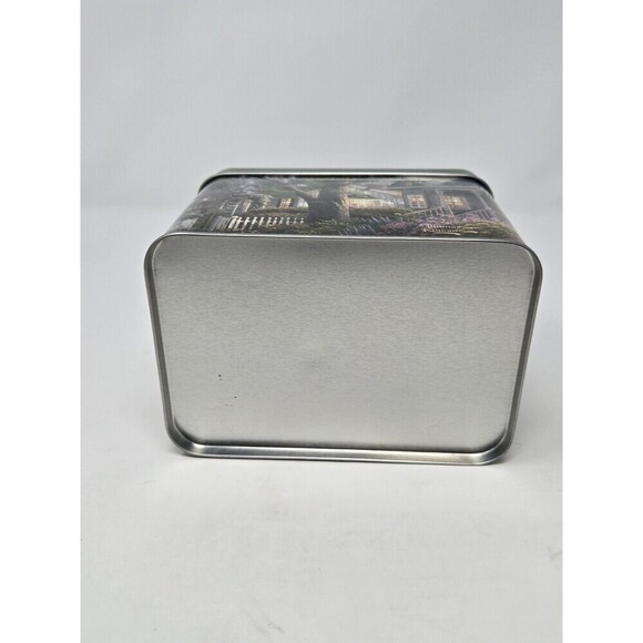 THOMAS KINKADE GREEN METAL FARMHOUSE GRAPHIC RECIPE BOX UNUSED COTTAGECORE DECOR - Picture 8 of 14